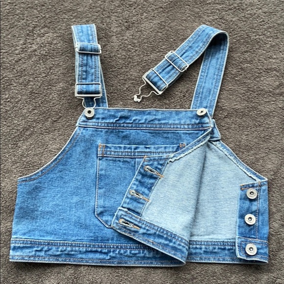 denim crop top - Picture 3 of 3